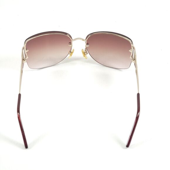 Womens Fashion Sunglasses Geometric Rimless Brown Gradient Lightweight Retro - Picture 4 of 7